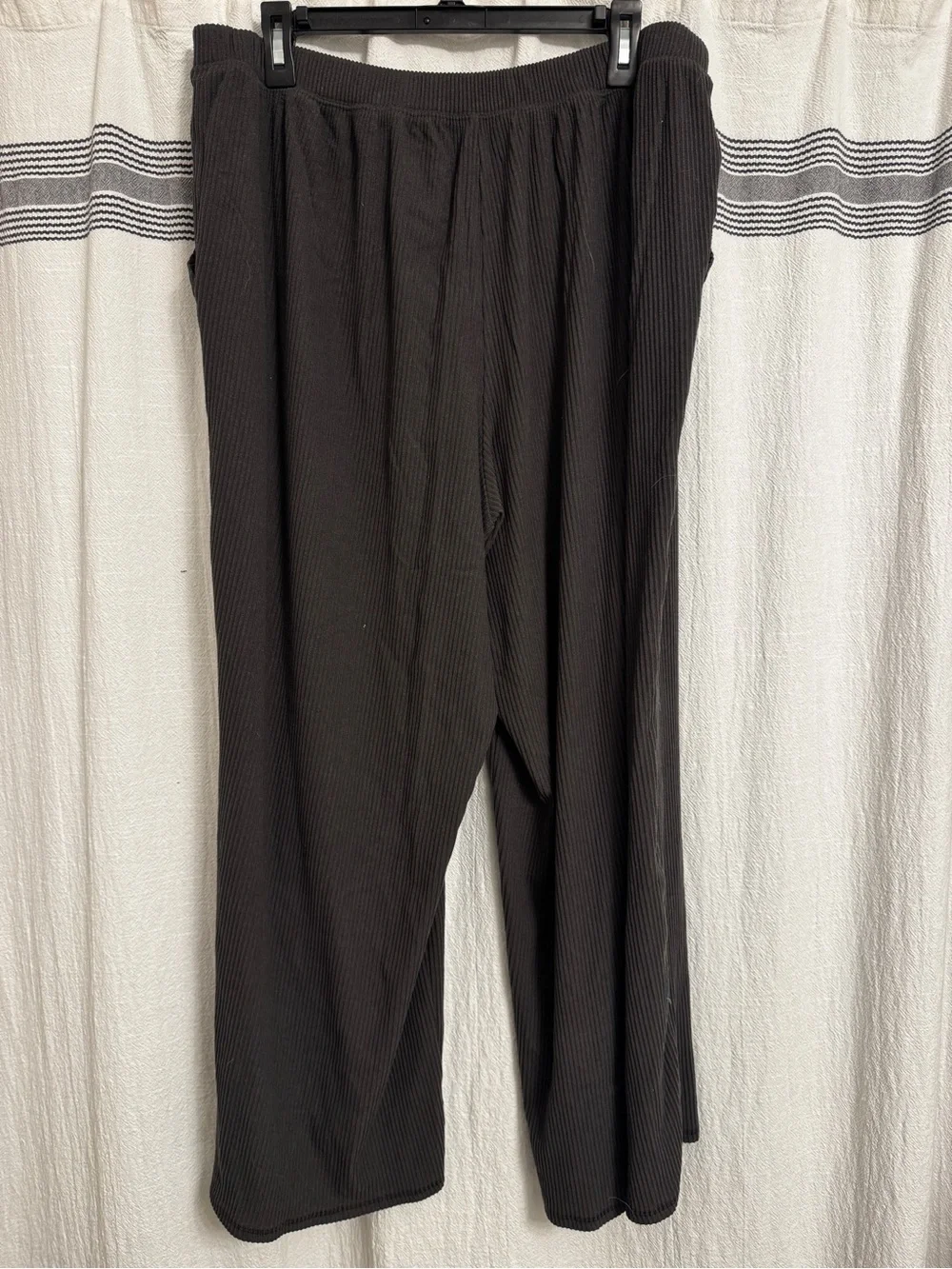 Brushed Rib Wide Leg Sleep Pant